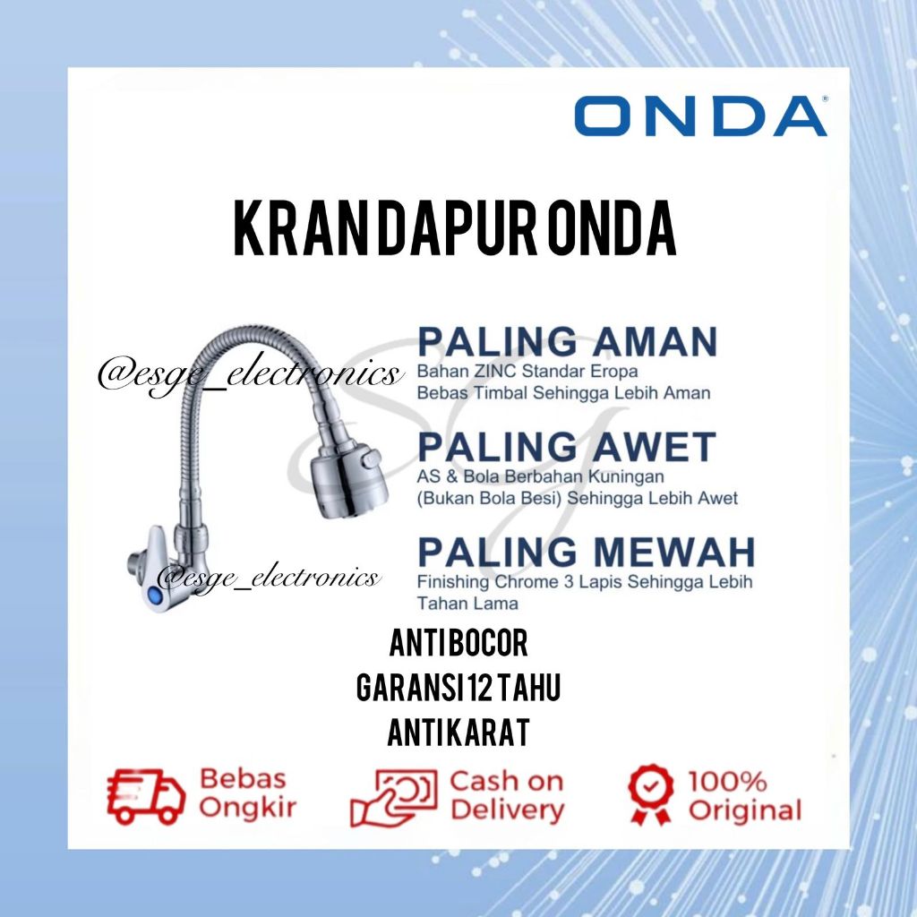 ต้นฉบับ ONDA KITCHEN FAUCET ONDA ANGSA FAUCET ONDA WASHBASIN FAUCET ONDA WATER FAUCET ONDA FAUCET