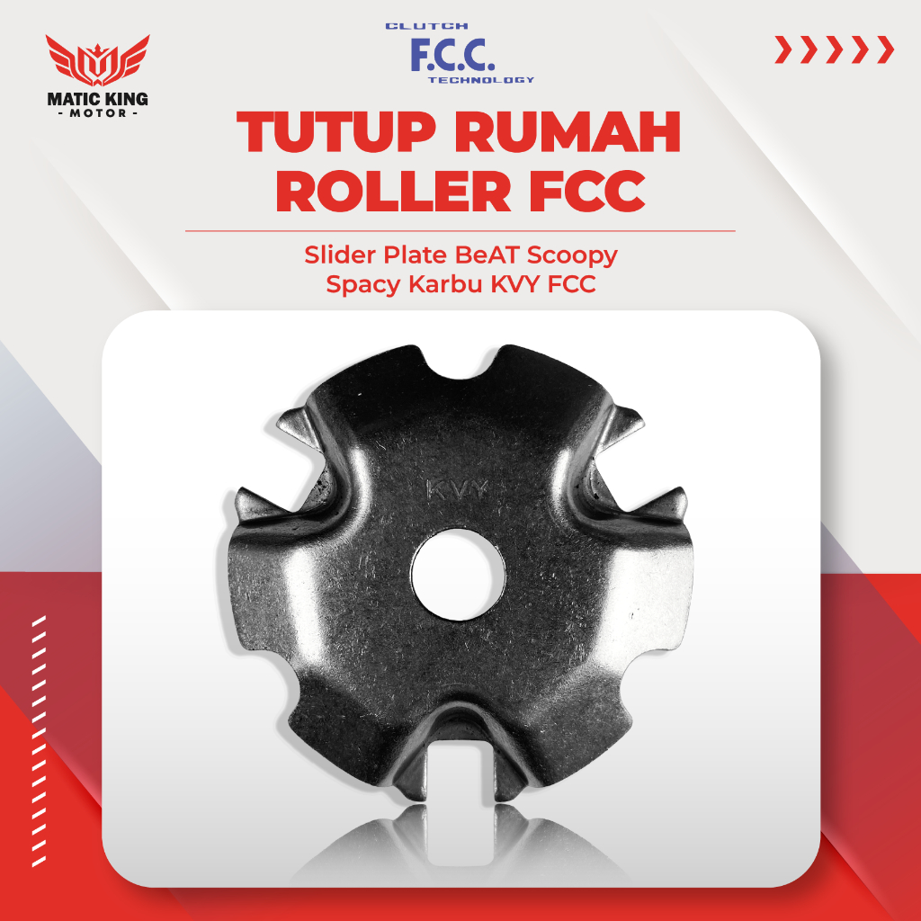 FCC Roller Slider แผ่นฝาครอบ Beat Scoopy Spacy 110 คาร์บูเรเตอร์ KVY KYT 22131-KVY-900