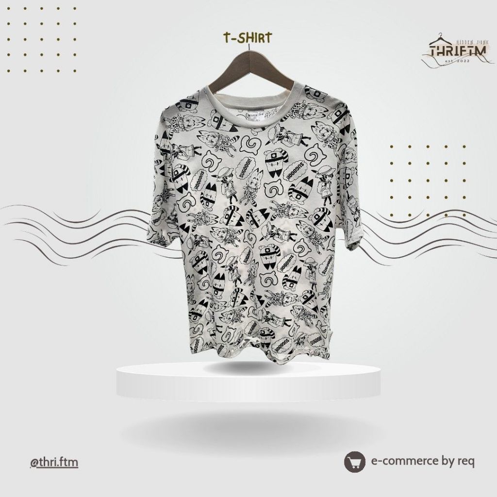 เสื้อยืดอย่างเป็นทางการ AOP Kemono Friends