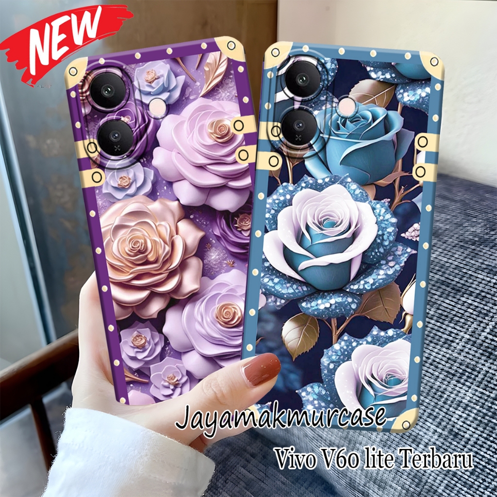 เคสสําหรับ VIVO V60 LITE - เคส VIVO V40 LITE - เคส VIVO V50 LITE พร้อมวอลเปเปอร์ลายดอกไม้ Motif - เค