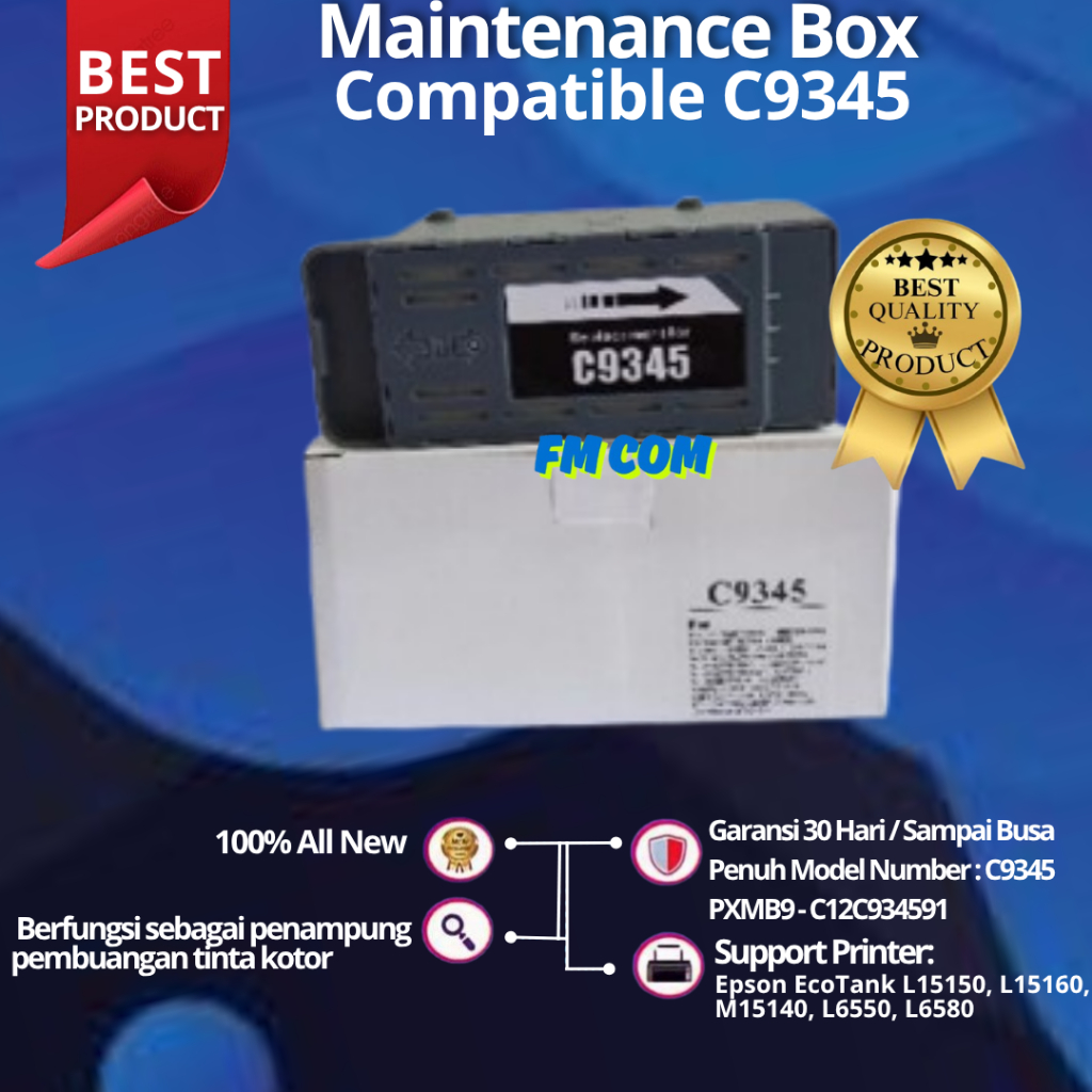 กล่องบํารุงรักษา C9345 PXMB9 เครื่องพิมพ์ L15150 L15160 L6550 L6580 M15140