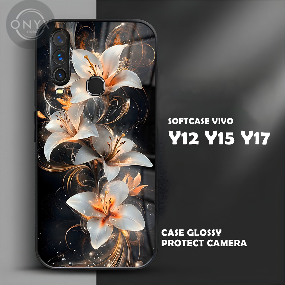 SOFTCASE VIVO Y12 Y15 Y17 Softcase Glossy Shiny | ฟิล์มกันรอยกล้อง VIVO | ดอกไม้ ดอกไม้ ดอกไม้ ดอกไม