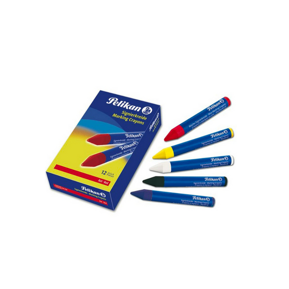 PELICAN MARKING CRAYON / WOODEN CRAYON / IRON CRAYON / น้ําเงิน / แดง / ดํา / ขาว / เหลือง
