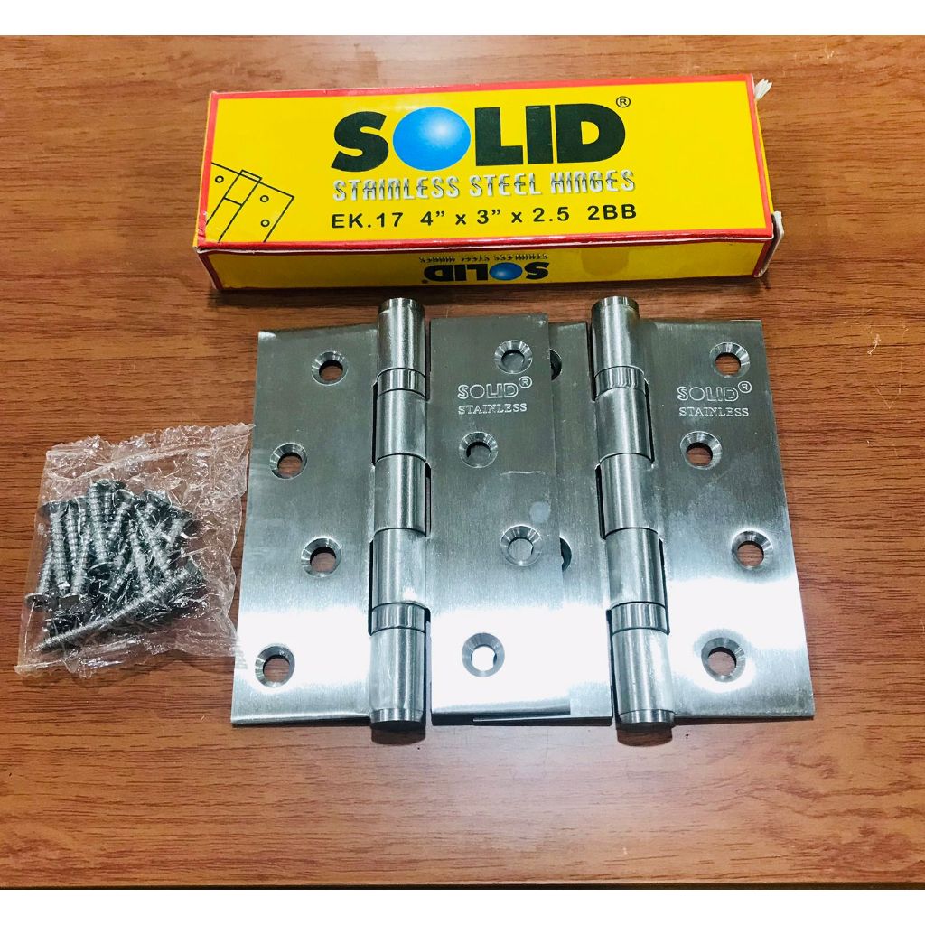 SOLID บานพับประตู 4 นิ้ว EK.17 4X3X2.5" 2BB