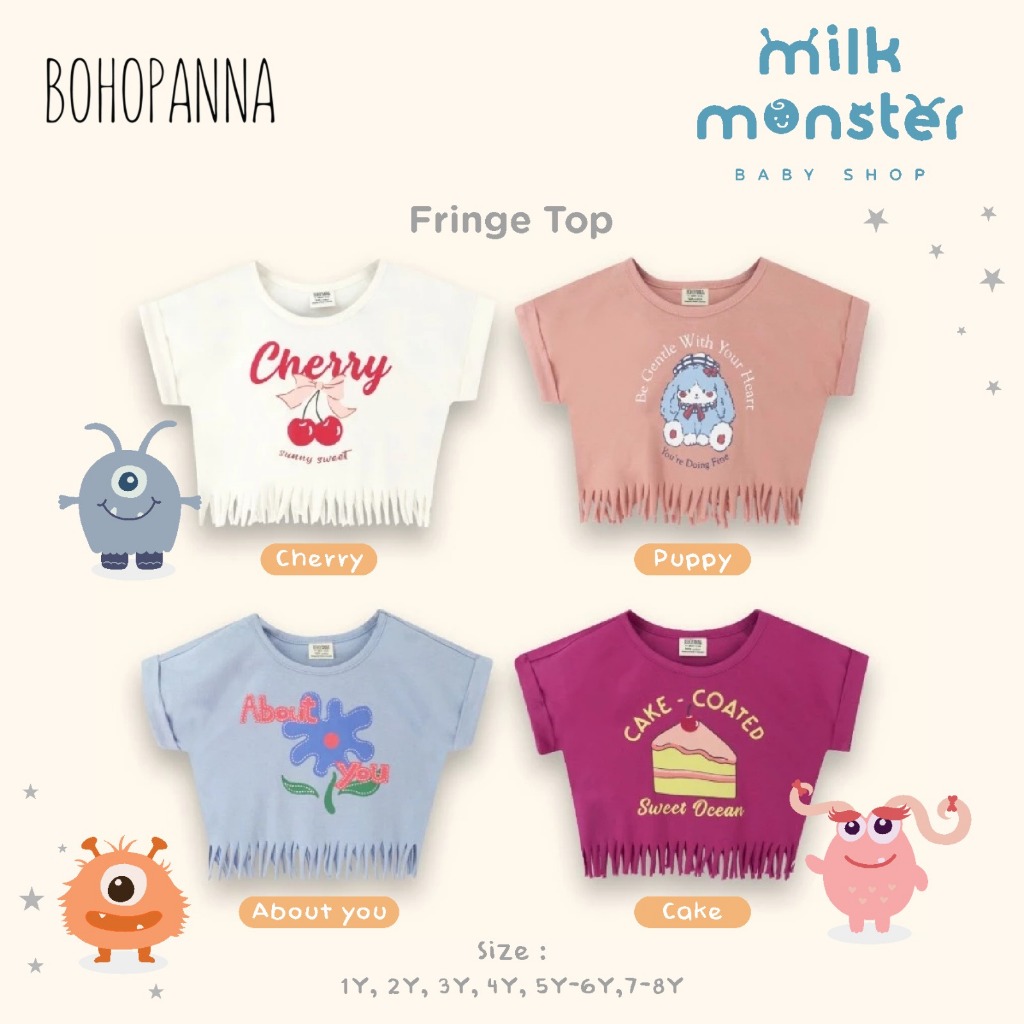 Bohopanna Fringe Top / Girls TopsBohopanna Fringe Top / Girls Tops Variations: Cherry Puppy เกี่ยวกั