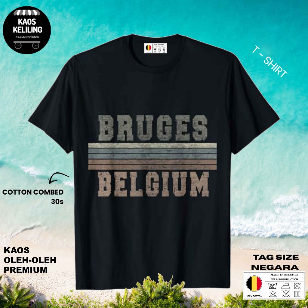 BELGIUM SOUVENIR เสื้อยืด 43 ดั้งเดิม BELGIUM LABEL TAG ของขวัญพรีเมี่ยม SOUVENIR CLOTHES