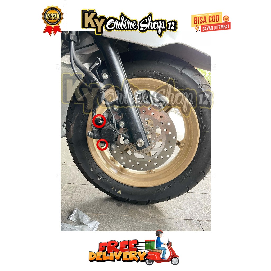 AIR NEPEL BOLT + CAMPAS TOJOSAN (2 BOLT) GRAND FILANO NEW FREE GO YEAR 2015 - 2025 BRACKET MOUNT BRA