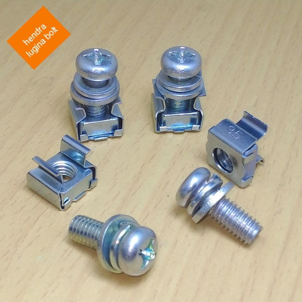 M6 hard case server rack nut bolt