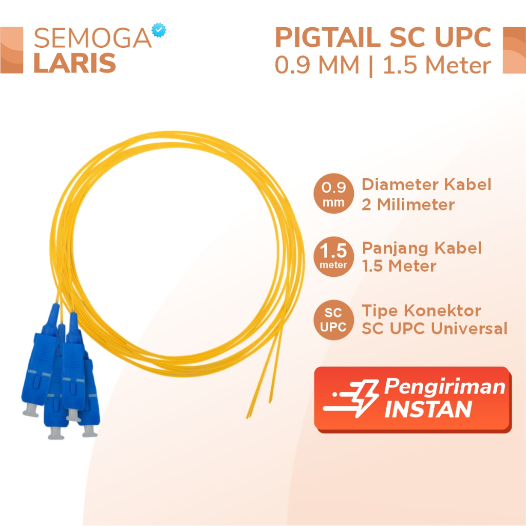 Pigtail SC UPC 0.9mm 1.5 เมตร คุณภาพสูง - ADSS FIG8 Jellytube Connection Cable - สาย Patchcord