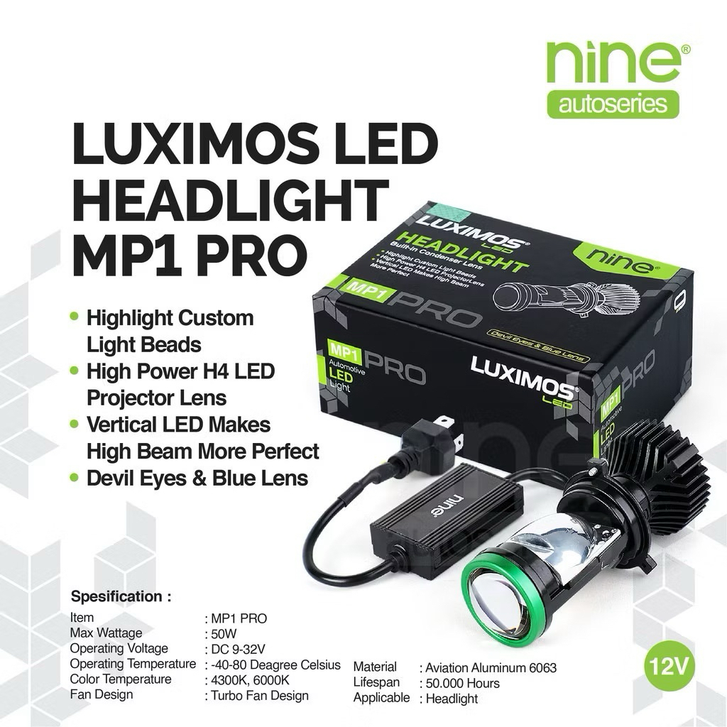 H4 PROJECTOR 70WATT MOTORCYCLE CAR HEADLIGHT NINE PROJECTOR อุปกรณ์ตกแต่งรถยนต์