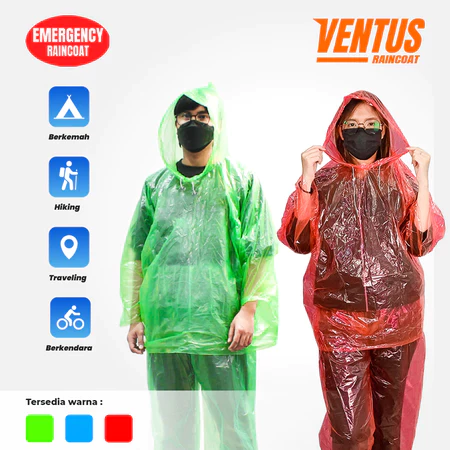 เสื้อกันฝนพลาสติก LDPE แบบหนา ชุดเสื้อและกางเกง thumbnail 4