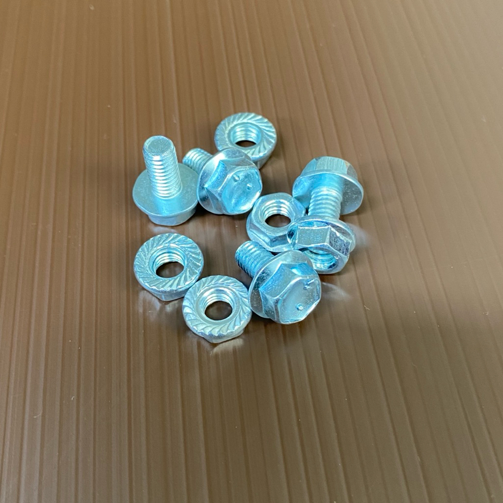 50 BOLT + NUT SHELF BOLT M6x12 K1O FLANGE NUT