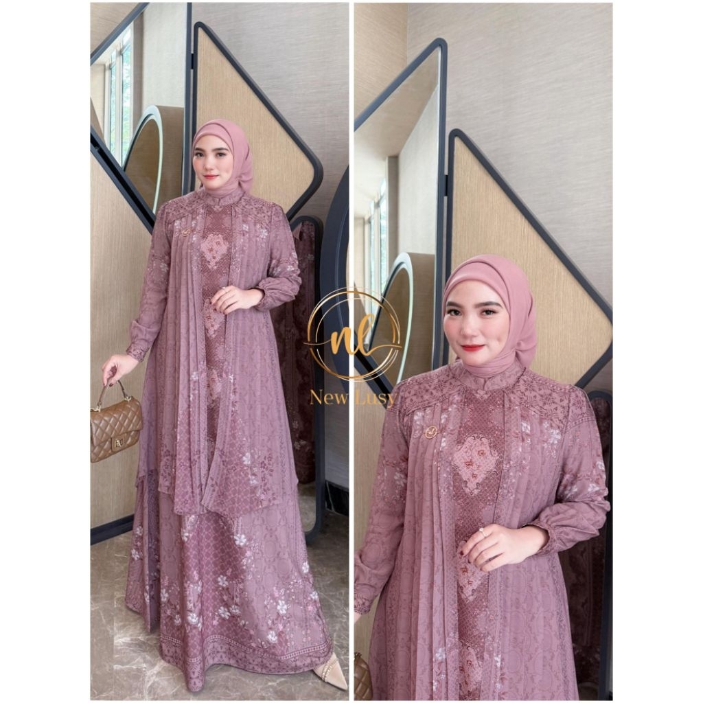 KARINA DRESS newlusy original/newlusy DRESS/mewwah DRESS/simple elegant DRESS/Eid DRESS 2026