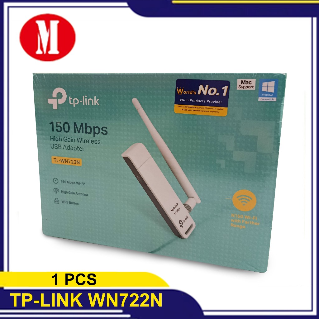 TP-Link TL-WN722N - 150 Mbps Wireless N USB Adapter & เสาอากาศ