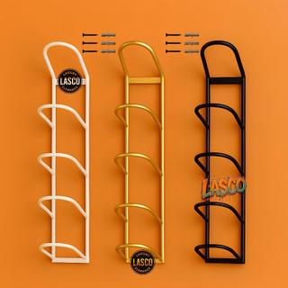 BESI 8MM / Gantungan Helm Dinding 5 Susun / Rak Helm Besi 4 Susun – Besi 8mm SNI Mix 6mm – Hitam/Putih/Gold – LASCO