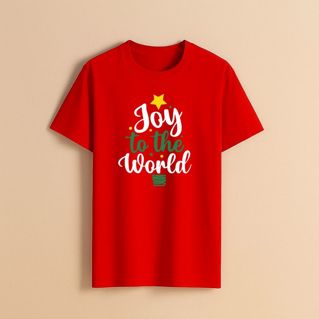 JOY TO THE WORLD MENS เสื้อยืดผู้ชาย Distro เสื้อยืดคริสต์มาสปีใหม่คริสต์มาส ML XL XXL / ASGARD777