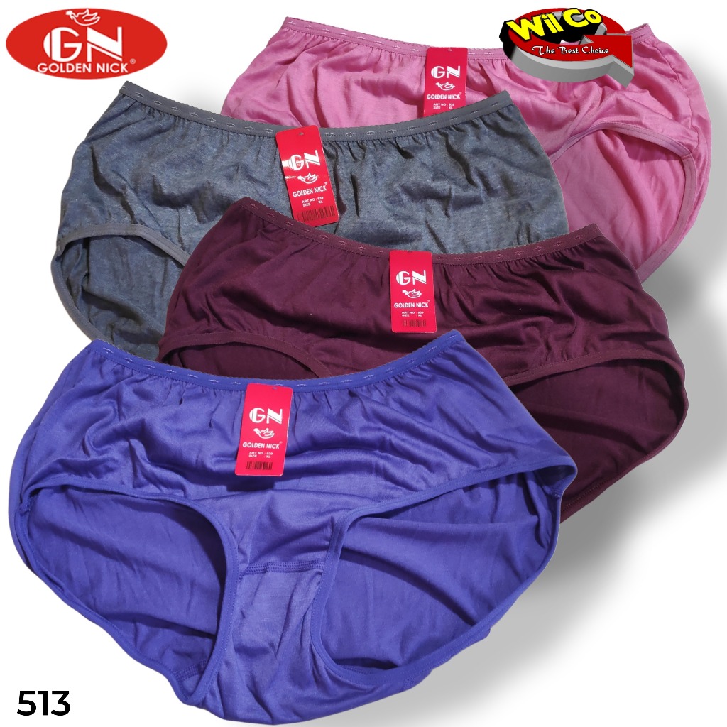 K513 (6-12 ชิ้น) Golden Nick ชุดชั้นในสตรีสําหรับวัยรุ่นและผู้ใหญ่ ซีดีเด็กผู้หญิง Size ML XL 3L