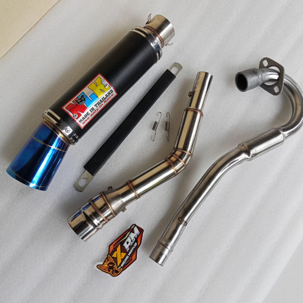 RACING MUFFLER NLK 51mm สําหรับ msx 125 xr 150 xr 200 wr 155 dtbacker