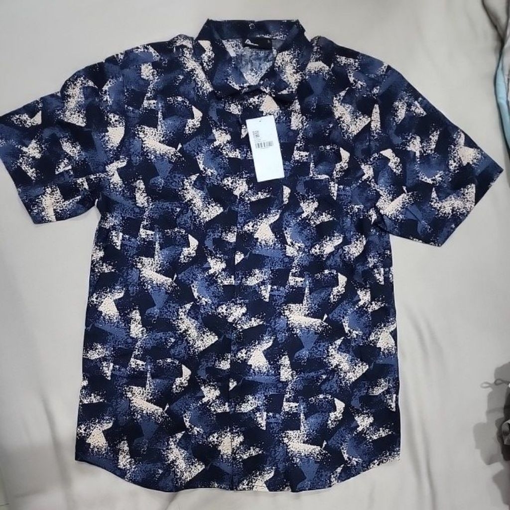 KEMEJA [NEW] เสื้อเชิ้ตผู้ชาย NAVY BLUE / HEM UK L BAGUSSS