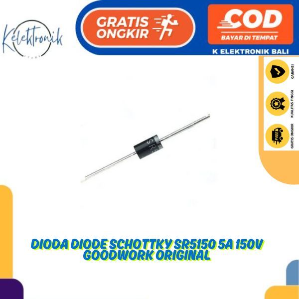 DIEDE DIODE SR5150 SB5150 GOODWORK Original Schottky Diode 5A 150V ประสิทธิภาพสูง