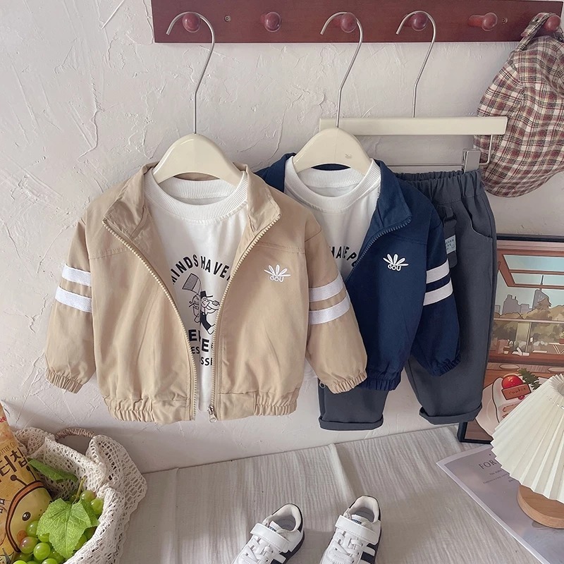 Premium 3in1 Boys Jacket Set Great Minds T-Shirt Jacket กางเกงขายาว TA0407 - READY MANADO