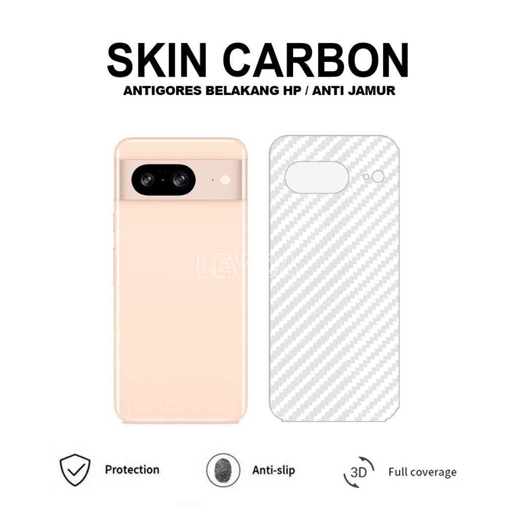 Skin Carbon Google Pixel 8 Google Pixel 8A Google Pixel 8 Pro Skin Back 3D Anti-scratch Skin Carbon 