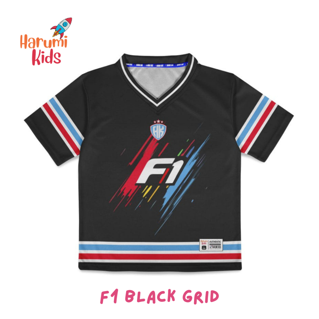 HARUMI - KIDS JERSEY - F1 BLACK GRID