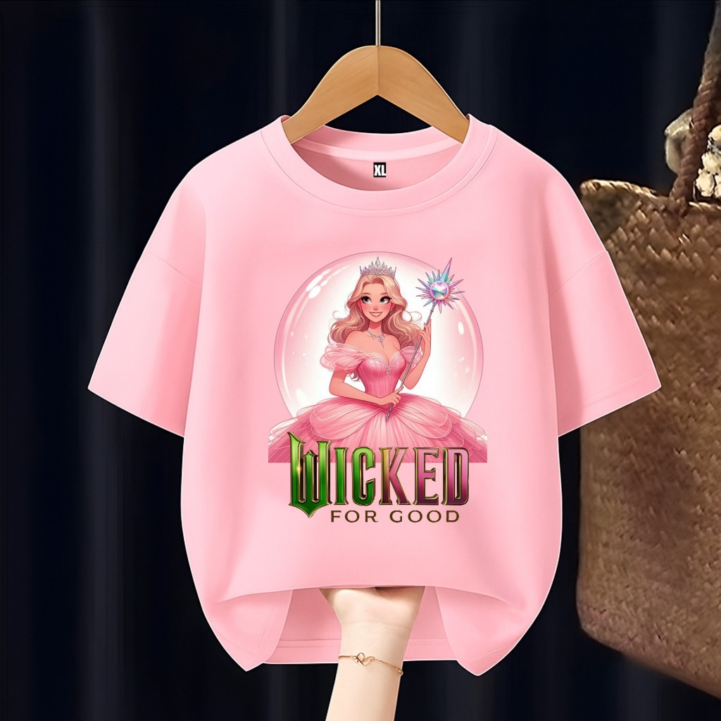GLINDA WICKED KIDS เสื้อยืดสําหรับชื่อที่กําหนดเองที่ดีฟรี