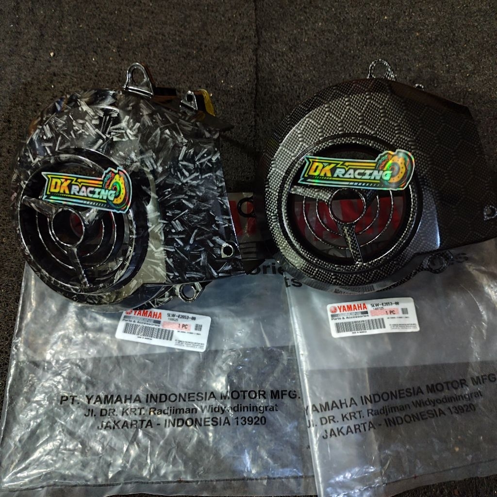 ฝาครอบพัดลม - ฝาครอบพัดลม - ต้นฉบับ HEXAGONAL พัดลม PROTECTOR FORGET สําหรับ MIO SPORTY 5TL MOTORCYCLE MIO OLD MIO SMILE MIO ใหม่ MIO SOUL คาร์บอน FINO คุณภาพ