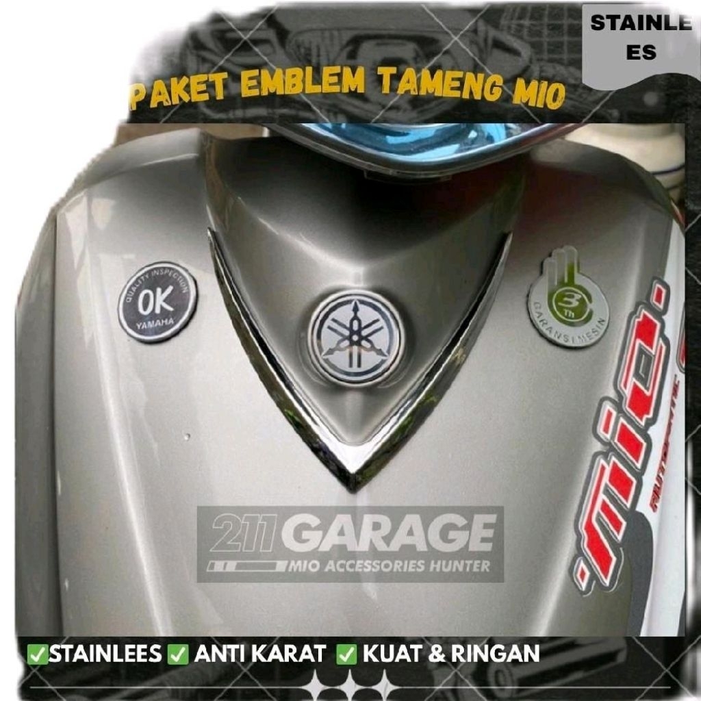 แพ็คเกจ 4 mio garnish สัญลักษณ์สแตนเลส V ตราสัญลักษณ์สแตนเลส Ok รับประกัน 3 ปี ตราส้อมสแตนเลส โลโก้ 