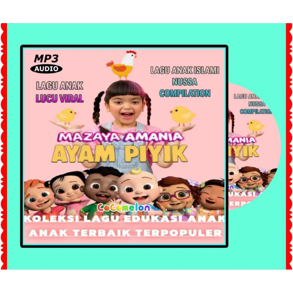 MP3 CD CASSETTE MIXED WITH ISLAMIC CHILDRENS SONGS - MP3 CD CASSETTE OF CHILDRENS SONGS - SONGS - SO