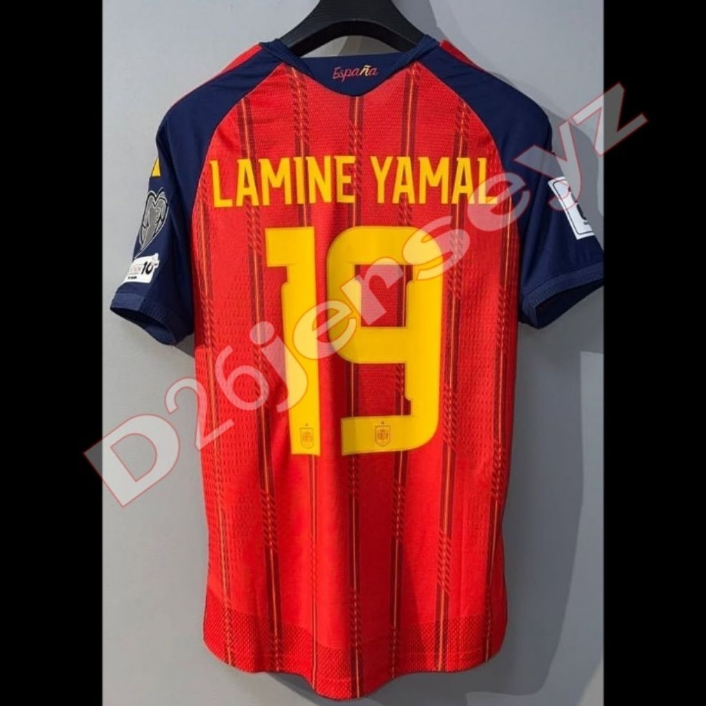 สเปนJersey_ Home 2025 / 2026 + พิมพ์Nameset WILLIAMS JR 11 / LAMINE YAMAL 19 / PEDRI 20 / กําหนดเองเ