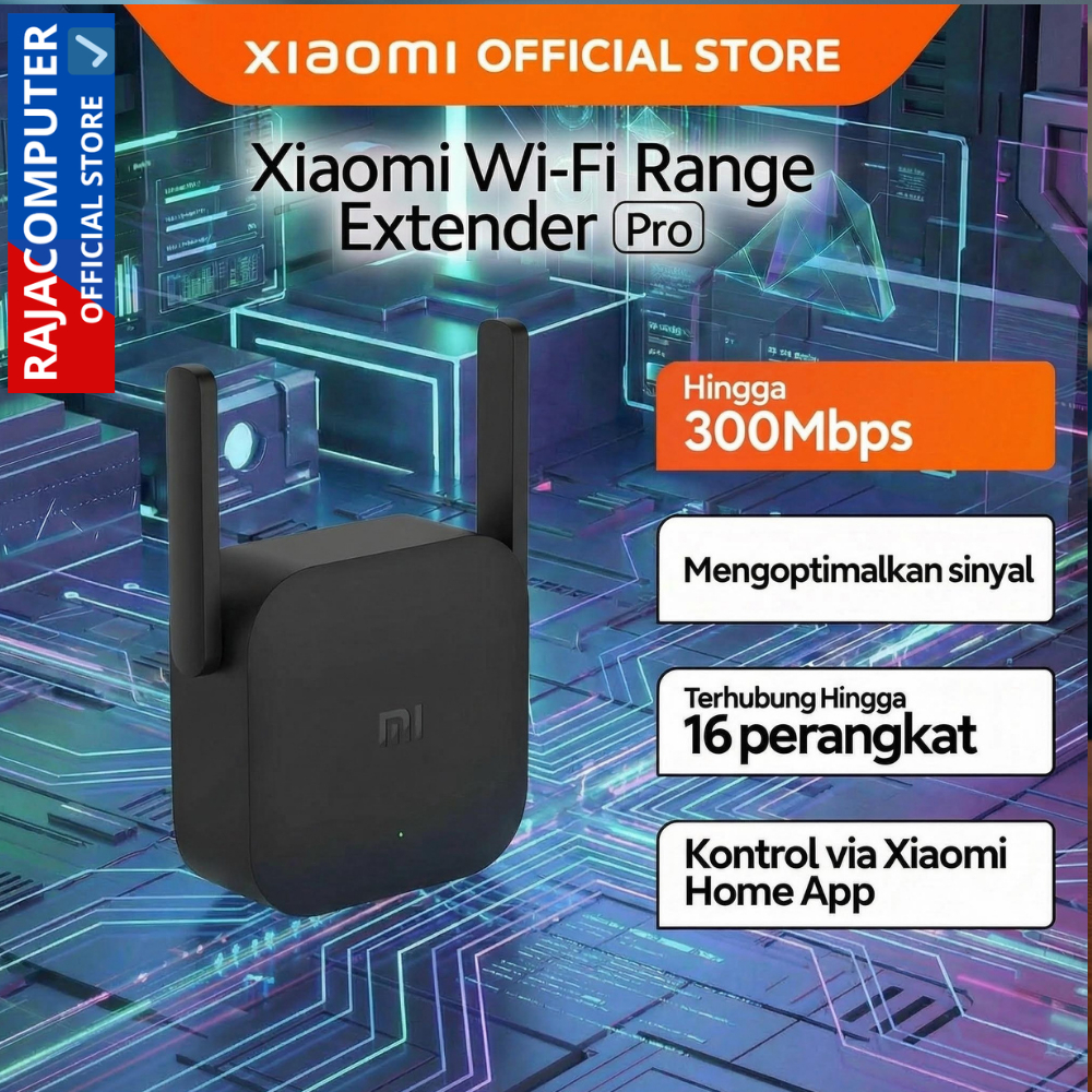 Xiaomi Wi-Fi Range Extender Pro 2 x 2 เสาอากาศภายนอก 300 Mbps รองรับการใช้งาน Mi Home