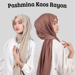 Sajidah -  Pashmina Kaos Rayon Super / Pashmina Turki Shawl / Pashmina Kaos Rayon Meleyot 180cm x 75cm