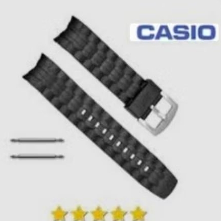 Casio Edifice EF 550 EF-550 Karer ยาง 22mm สายนาฬิกาสีดํา