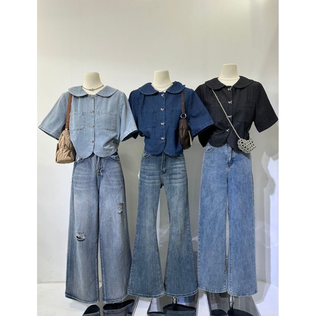 BJ - TOP JEANS MAIKAEW BUTTON RIBBON