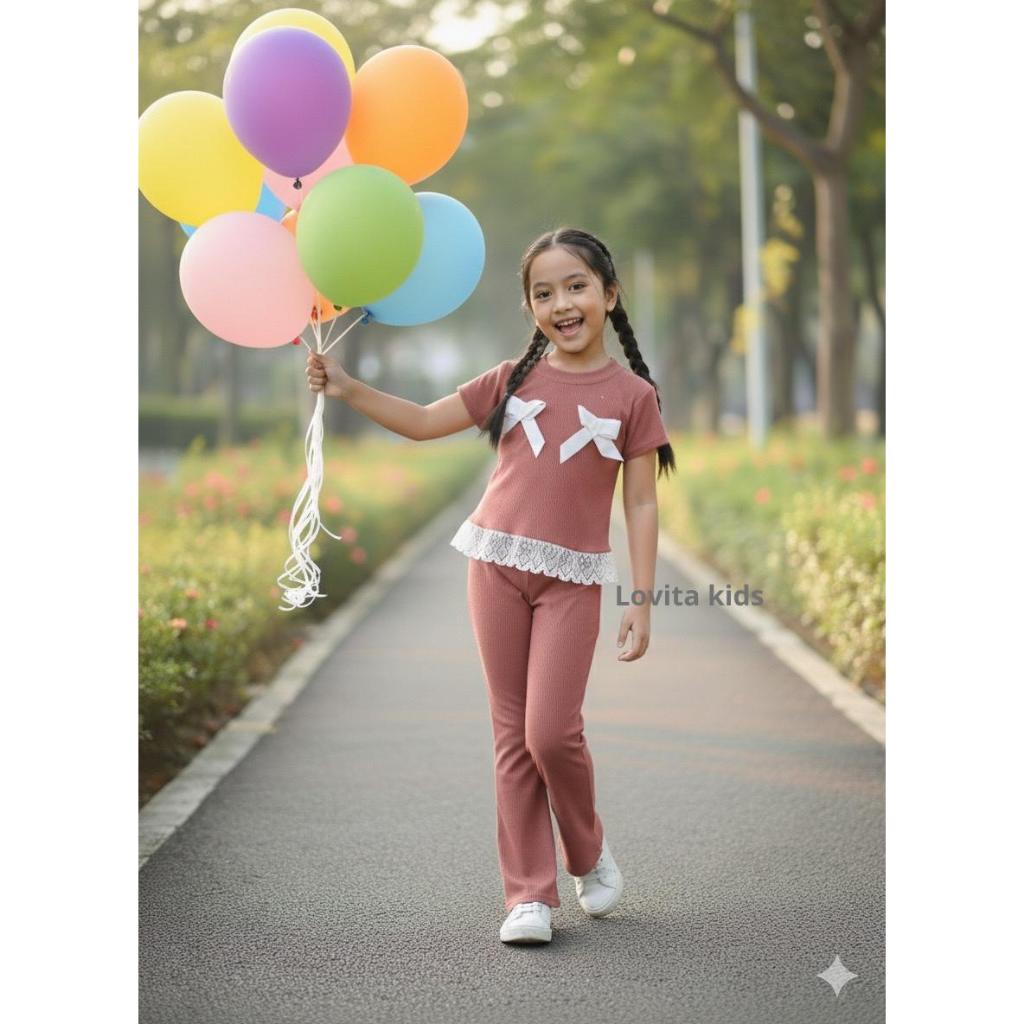 LOVITA CUT BRAY LACE GIRLS ชุด 1-6 ปีชุดเดียว