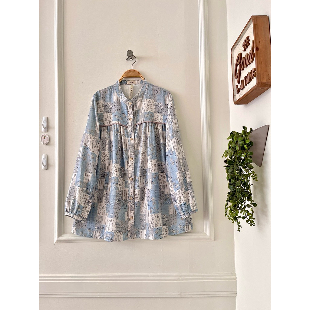 KATUN KEMEJA เสื้อเชิ้ตเสื้อเชิ้ตลายอินเทรนด์ล่าสุด แบรนด์ Kamari ดั้งเดิม ผ้าฝ้าย Jaguar Vischoes พ