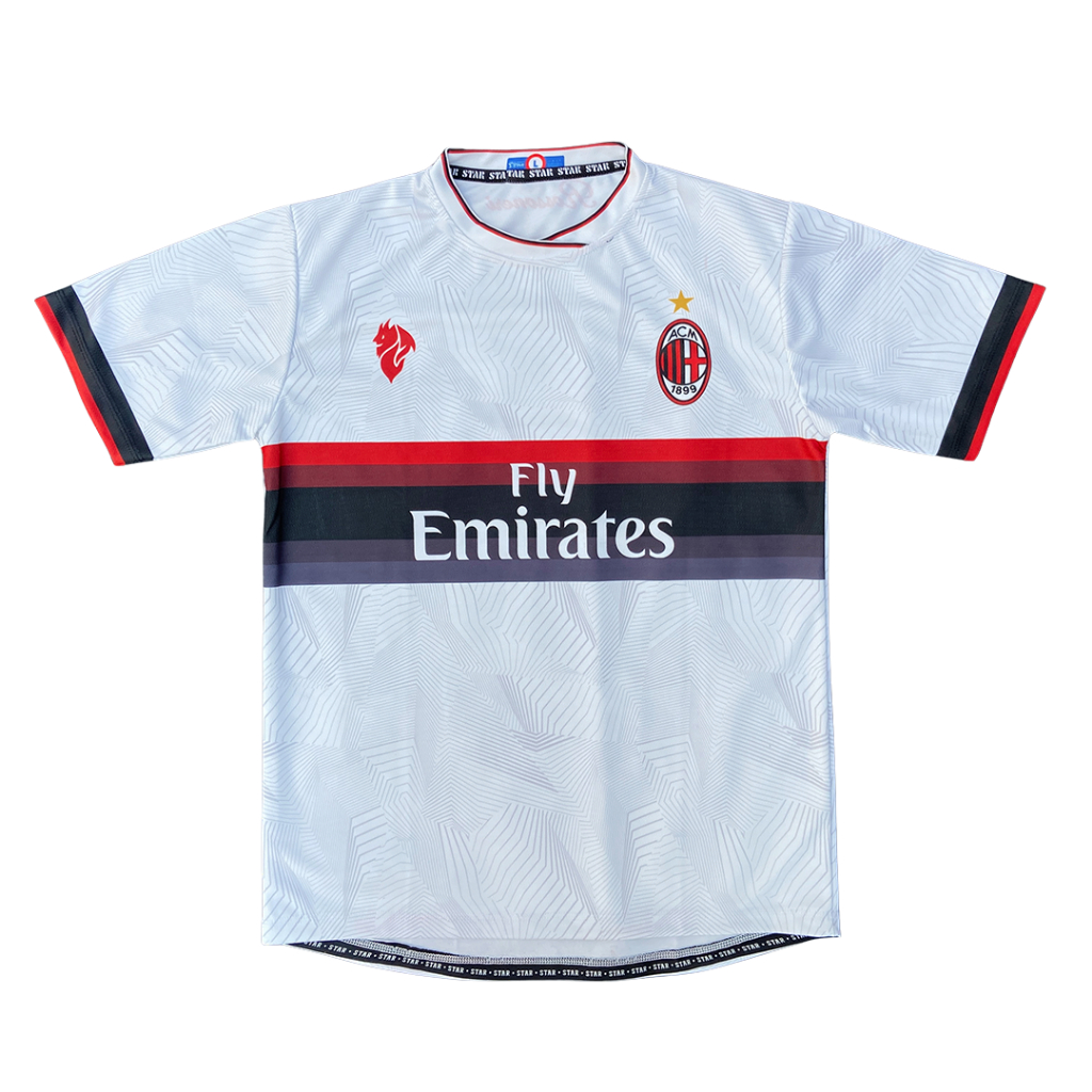 Club Fantasy AC Milan White Retro Vintage Anti-UV Unisex Full Sublimation Printing Jersey