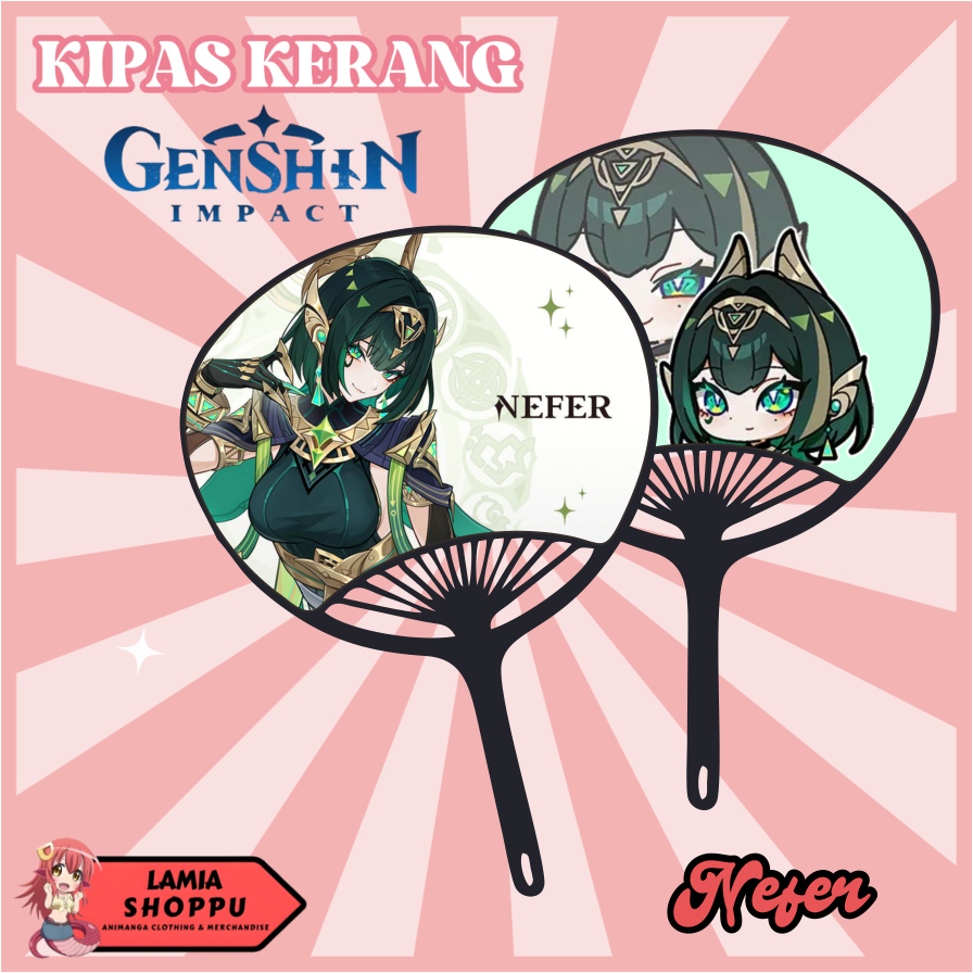 GENSHIN IMPACT NEFER SHELL FAN | SHELL FAN MERCH GI | ญี่ปุ่นแฟนอะนิเมะมังงะเกม