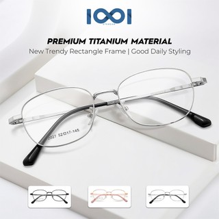 IOOI Kacamata Minus Photocromic Anti Radiasi Blueray Frame Kotak Persegi Titanium Pria Wanita 2027