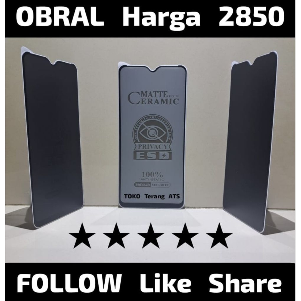 Anti-Spy เซรามิค Di FOLLOW Bright ATS TG Samsung Galaxy Samsung A01 CORE A02S A03 CORE A04E A05S A06