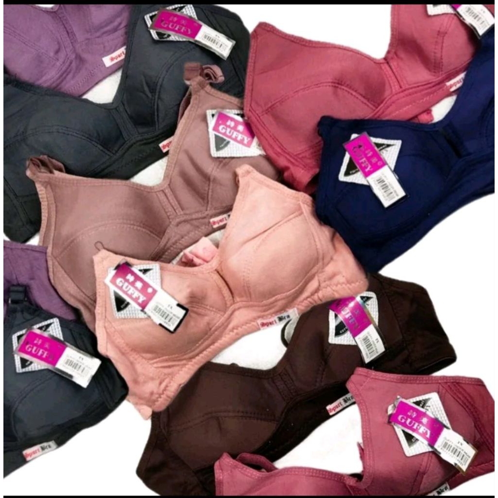 Guffy Womens Sporty Bra 34 36 38 40 42 Adult Womens Bra ไม่มีฟองน้ําไม่มีลวด