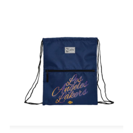 NBA Lakers Drawstring Bag ขนาด 42x33.5cm NBA LAKERS DRAWSTRING BAG NAVY