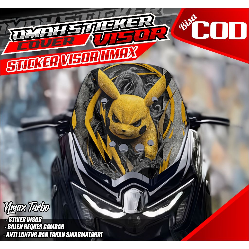 Yamaha Nmax TURBO / Nmax New Visor Winshield Decal Sticker (2020) / NMAX Old 155 2015-2019 Last Moti