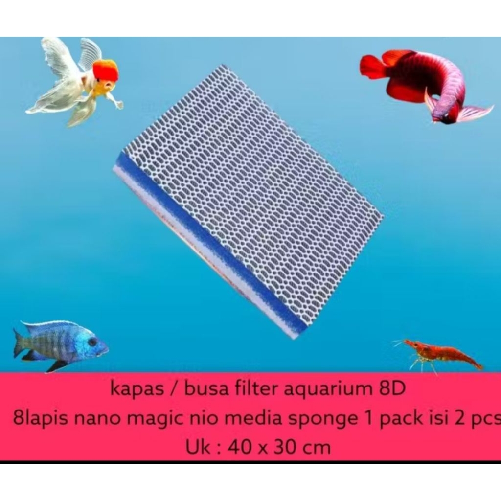 8D honeycomb FOAM FILTER Sponge aquarium POND 40 X 30 cm 8 LAYER FILTER FOAM