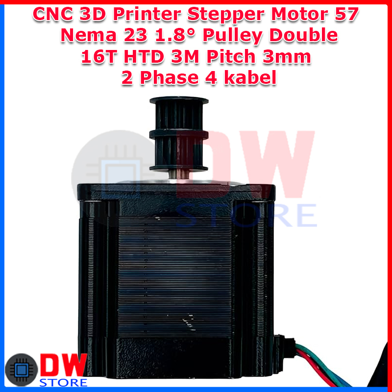 CNC 3D เครื่องพิมพ์ Dynamo Stepper Motor 57 Nema23 Nema 23 Stepper Motor พร้อมรอกคู่ 16T HTD 3M Pitc