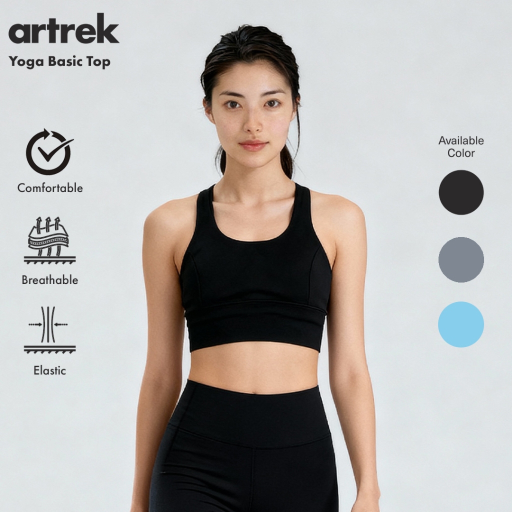 Artrek Yoga Top Sport Bra สวมใส่สบายน้ําหนักเบาชุดกีฬา
