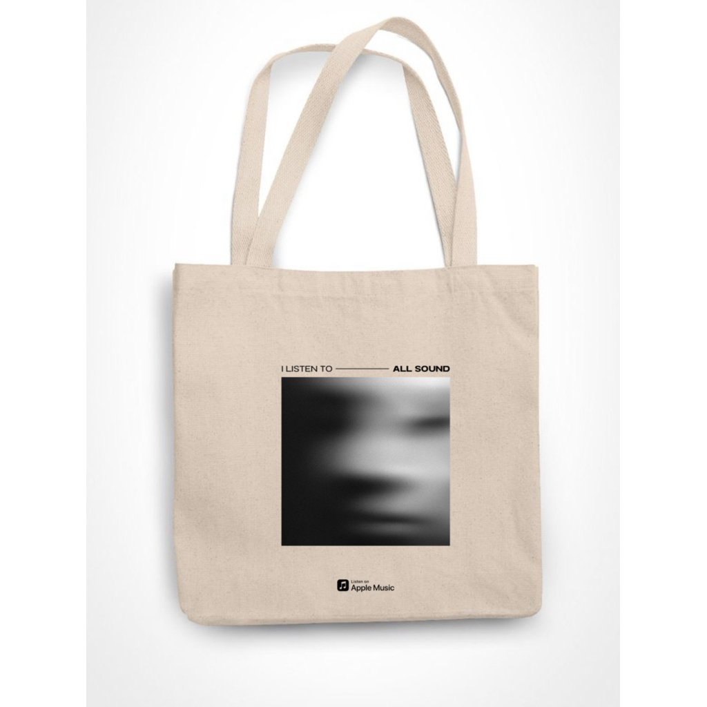 Tote Bag Aesthetic Retro "Good Things Are Coming" - Smiley Vibe Blue