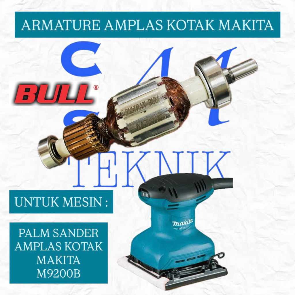 MESIN ARMATURE ANGKER PALM SANDER MAKITA M 9200 B ANGKER SQUARE เครื่องขัด MAKITA M9200B
